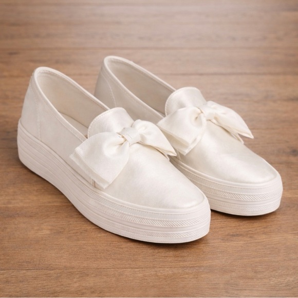 Kate Spade x Keds Triple Decker Bow Slip-On Sneakers - Picture 2 of 13